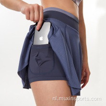 Dames pocketgolf skorts mesh ademende tennisrok